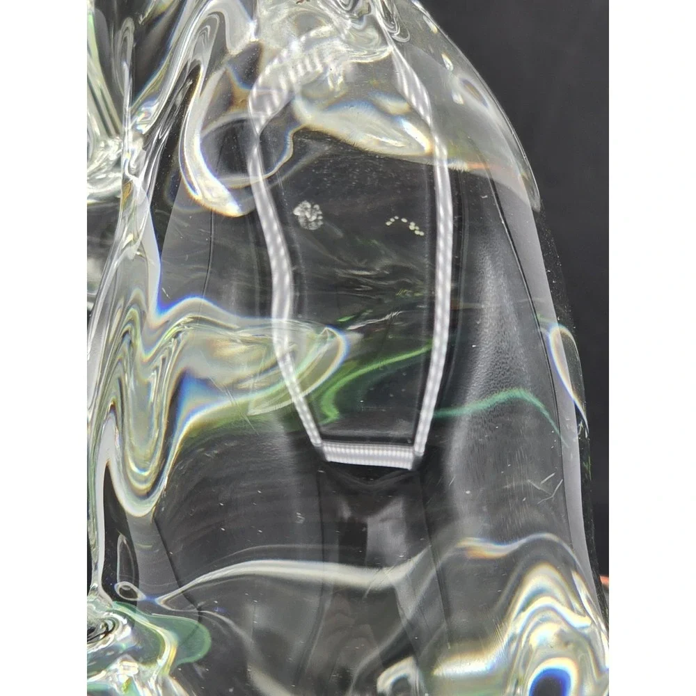 Disney's Winnie The Pooh " Eeyore" Glass Figurine Mirror Wood‎ Base 4.5" Arribas - Picture 11 of 16